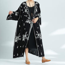 Load image into Gallery viewer, Plus-Size Increase Long Cardigan Tie Shawl National Style Retro Wild Sun Protection Clothing