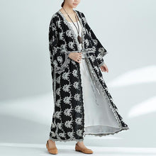 Load image into Gallery viewer, Plus-Size Increase Long Cardigan Tie Shawl National Style Retro Wild Sun Protection Clothing