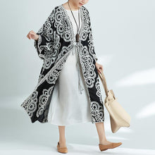 Load image into Gallery viewer, Plus-Size Increase Long Cardigan Tie Shawl National Style Retro Wild Sun Protection Clothing