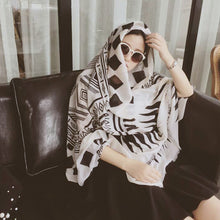Load image into Gallery viewer, oversized sunscreen shawl women&#39;s summer thin outside air conditioning scarves  beach scarf.