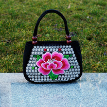 Load image into Gallery viewer, Ethnic Women&#39;s Bag Embroidered Hand-held Canvas Bag Shopping Hand-held Coin Purse Mini Bag.