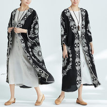 Load image into Gallery viewer, Plus-Size Increase Long Cardigan Tie Shawl National Style Retro Wild Sun Protection Clothing