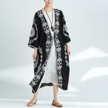 Load image into Gallery viewer, Plus-Size Increase Long Cardigan Tie Shawl National Style Retro Wild Sun Protection Clothing