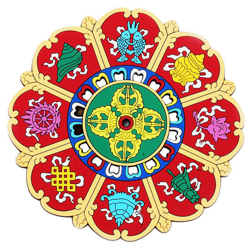 Tibetan Tea Ceremony Home Decoration Ornaments Eight Auspicious Lotus Flower Cup Mats Dining Table Anti Scald Mats