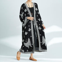 Load image into Gallery viewer, Plus-Size Increase Long Cardigan Tie Shawl National Style Retro Wild Sun Protection Clothing