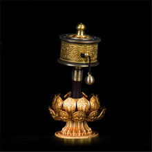 Load image into Gallery viewer, Tibetan Special Crafts Wholesale Hand-cranked Prayer Wheel Buddhist Talisman Ornaments Pure Copper Prayer Wheel