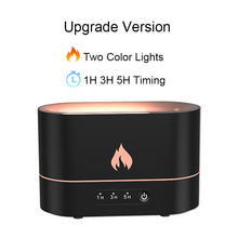 Load image into Gallery viewer, USB Simulation Flame Night Light with 180ML Water Tank Humidifier Suitable for Bedroom Living Room Office Atmosphere Desk Lamp