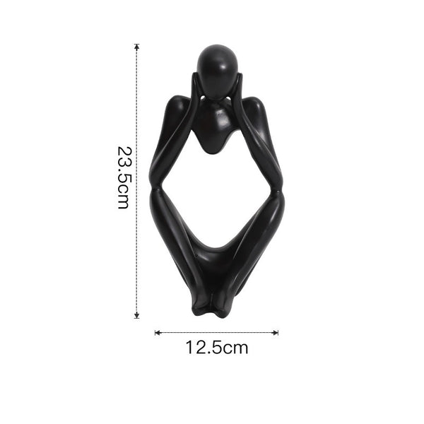 Abstract Thinker Statue Resin Figurine Office Home  Decoration Desktop Decor Handmade Crafts Sculpture Modern Art