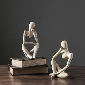 Abstract Thinker Statue Resin Figurine Office Home  Decoration Desktop Decor Handmade Crafts Sculpture Modern Art