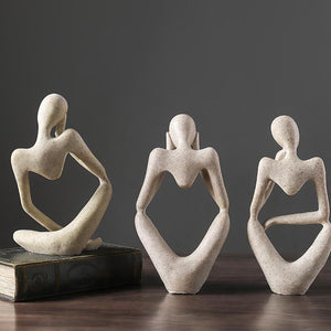 Abstract Thinker Statue Resin Figurine Office Home  Decoration Desktop Decor Handmade Crafts Sculpture Modern Art