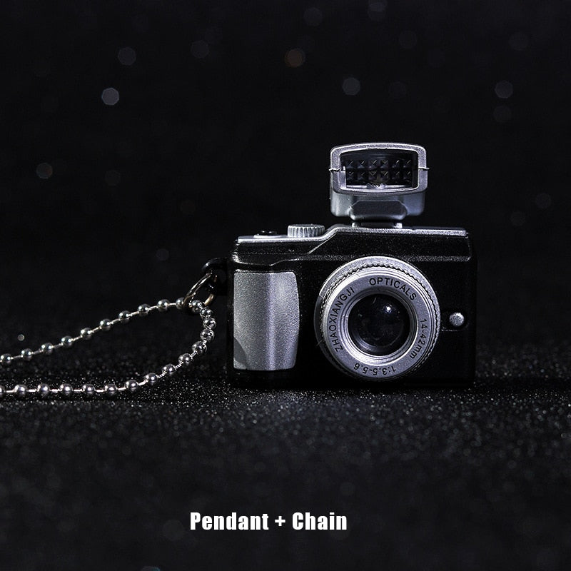 Vintage Camera Pendant Necklace Long Chain Punk Jewelry for Women Man Light Glowing Camera Chains Necklaces Friendship Gifts