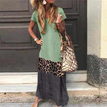 Load image into Gallery viewer, Women Vintage Leopard Fashion Casual Long Dress