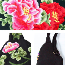 Load image into Gallery viewer, Women Chest Bag Tibetan Ethnic Style Hand Embroidery Pretty Flowers Casual Canvas Travel Shoulder Crossbody Bag