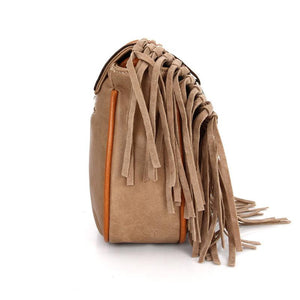 Womens' Pouch Tassel Shoulder Bag Vintage Handbag Crossbody Bags for Women Large Capacity Messenger Bags