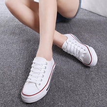 Load image into Gallery viewer, Big Size Canvas Candy Color Lace Up Casual Shoes