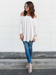 Off-the-shoulder Long Sleeves Blouse&shirt Tops