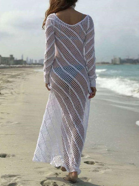 New Beach Long Skirt Hollow Bikini Blouse