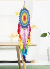 Load image into Gallery viewer, Handmade Colorful Feathers Long Dream Catcher Wall Decoration