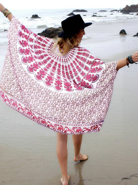 Chiffon Print Beach Sunscreen Cardigan Hood