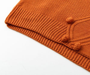 Solid Color Turtleneck Knitted Pullover Sweater