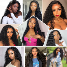Load image into Gallery viewer, Deep Wave Closure Wig Human Hair Lace Frontal Wigs 13x6 Lace Front Wig PrePlucked Bleached Knots Wigs 13x4 Deep Wave Frontal Wig