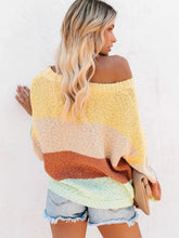 Load image into Gallery viewer, Knitting Sweet Four-color Mosaic Sweater