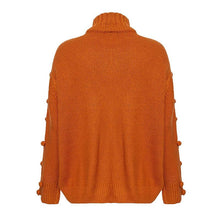 Load image into Gallery viewer, Solid Color Turtleneck Knitted Pullover Sweater