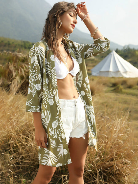 Beach jacket Chiffon Top with cardigan