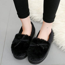 Load image into Gallery viewer, Keep Warm Fur Lining Suede Soft Flat Platform Loafers For Women