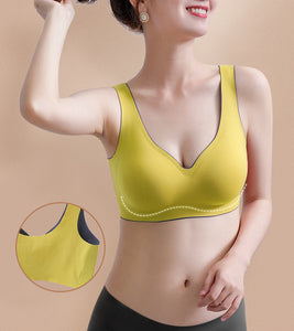 Libra Best Friend Sports Bra Female Seamless Gathering Sleep Bra Adjustable Yoga Vest Breathable Natural Latex Sport Bra
