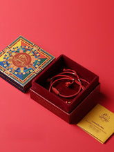 Load image into Gallery viewer, Potala Palace cinnabar bracelet with six words of truth bracelet