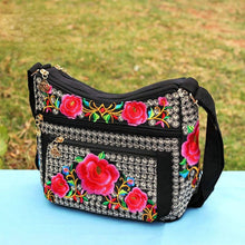 Load image into Gallery viewer, New Ethnic Style Women&#39;s Embroidery Bag Large Capacity Multi layer Embroidery One shoulder Crossbody Cosmetic Bag