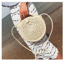 Load image into Gallery viewer, Beach Women s Shoulder Crossbody Round Holiday Weaving Bag