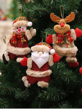 Load image into Gallery viewer, Santa Clause Bear Snowman Elk Doll Hanging Ornaments Tree Decoration