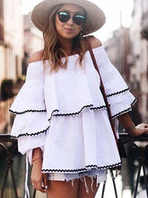 Load image into Gallery viewer, Sexy Off The Shoulder Multi-layer Ruffled Shirt Top