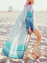 Load image into Gallery viewer, Chiffon Floral Loose Plus Size Beach Long Cover-up
