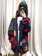 Load image into Gallery viewer, Autumn And Winter Colorful Knit Cardigan Lazy Wind Hooded Coat