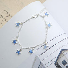 Load image into Gallery viewer, Luminous Ladies Beach Winds Blue Pentagon Star Anklet
