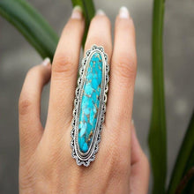 Load image into Gallery viewer, Vintage Look Tibet Alloy Antique Plated Personality Green Ring - hiblings
