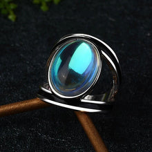 Load image into Gallery viewer, Women Big Moonstone Ring Unique Style Wedding Jewelry Promise Engagement Rings