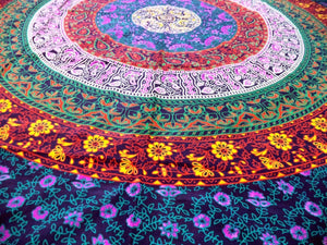 Boho Floral Beach Towel Vintage Tapestry