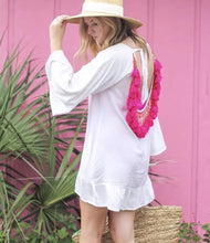 Load image into Gallery viewer, Bohemian Beach Loose Tassel Mini Dress